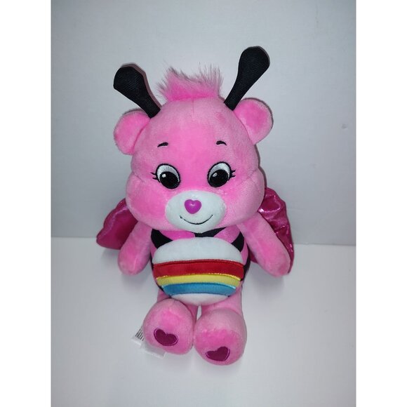 Care Bears Love-A-Lot Bear Plush Toy With Rainbow Belly & Pink Ladybug Wings - Picture 10 of 12